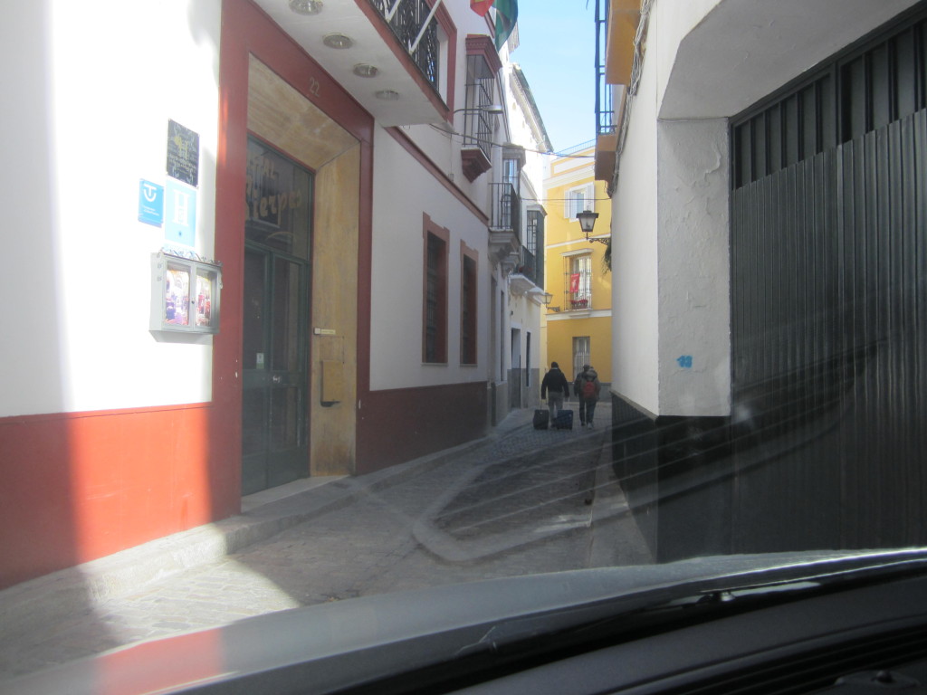 Entrance to Hostal Sierpes in Seville, Spain
